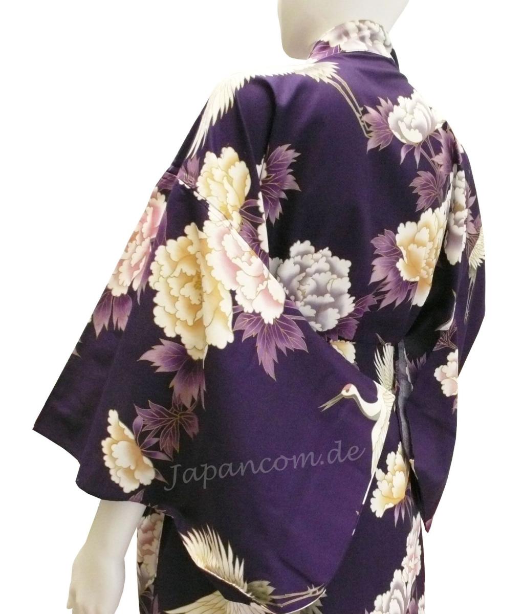 Kimono Royal Cranes lila lang
